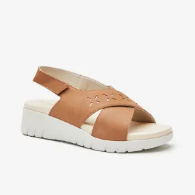 Raven Sling Back Wedge Sandals Balanced Weight Distribution Heel Freedom