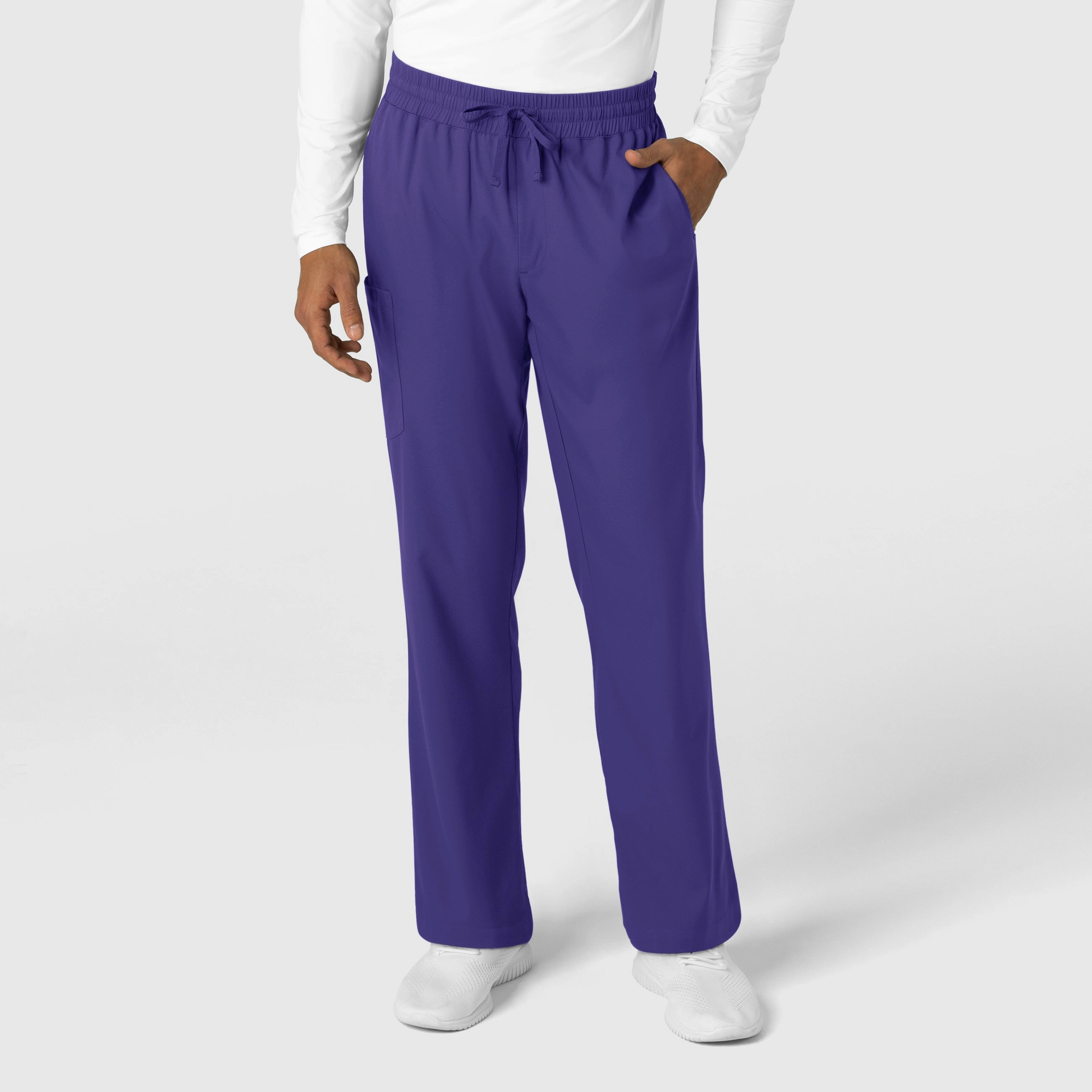 Breathable activewear Casual Essentials Boundless Men's Straight Leg Scrub Pant - Grape