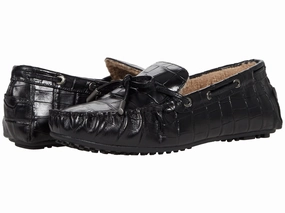 Park Time Comfort Cushion Aerosoles Winter Boater Moccasin Women  Black Faux Shearling Shoes JOBB201