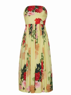 Ankle-length Daria Dress in Le Rose Yellow