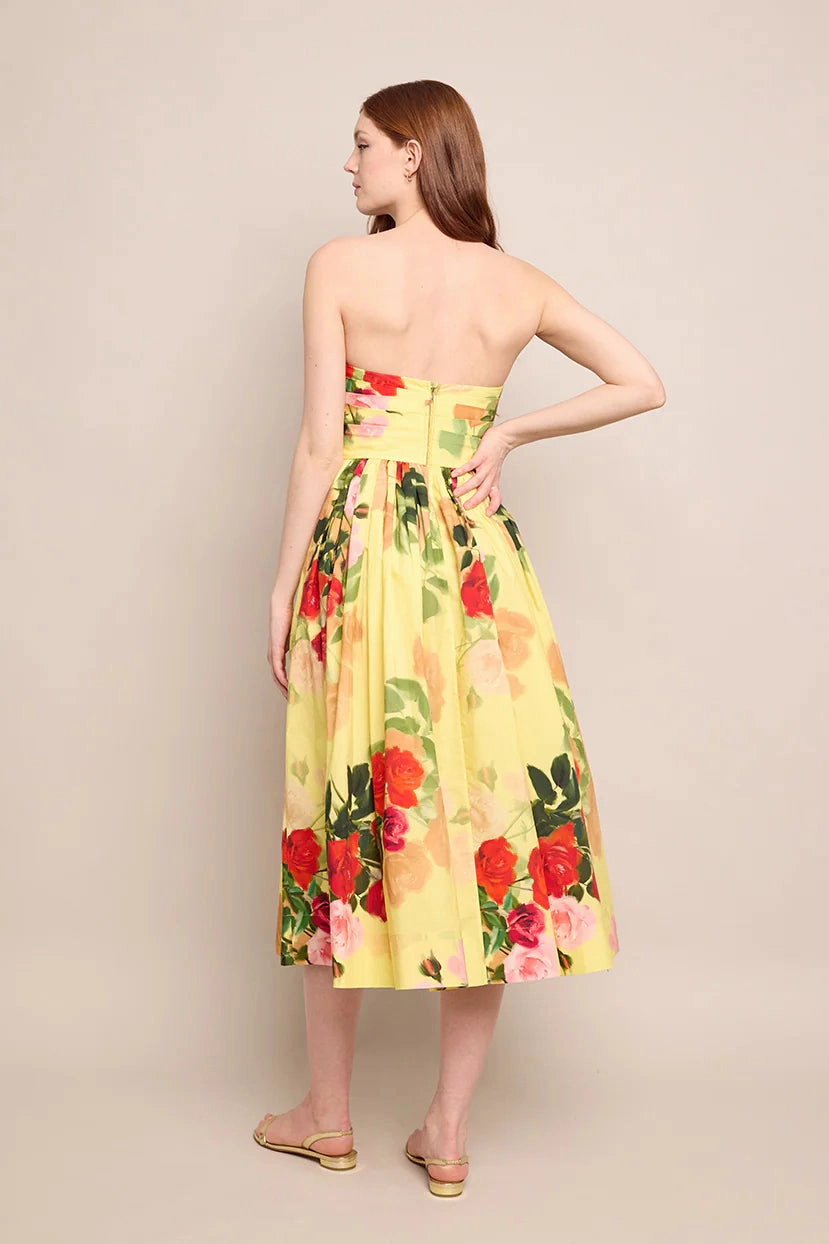 Daria Dress in Le Rose Yellow Warm Palette