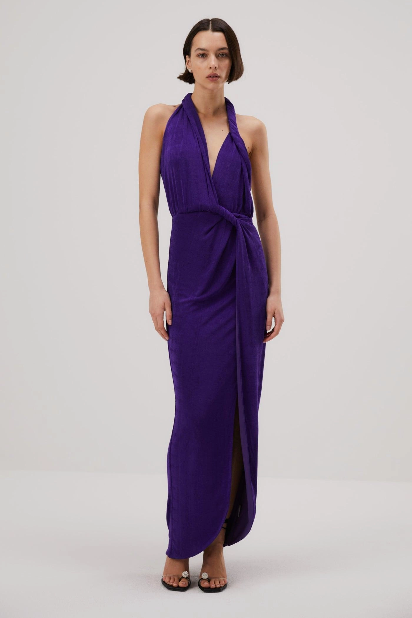 Misha Venetia Slinky Jersey Gown - Ultra Violet All Purpose Limited-Edition
