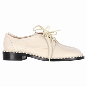 Kitchen Safe Buy Glow Stuart Weitzman Pearl Accent Brogues in Nude Leather