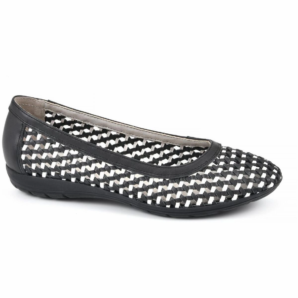 Main Lane Faylie Womens Leather Slip On Ballet Flats