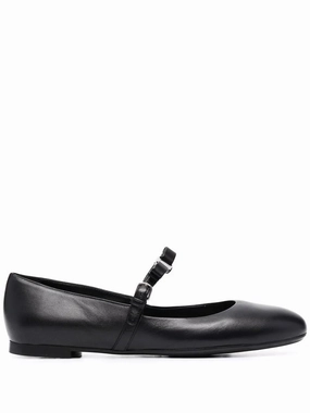 Ferragamo Lizz Leather Ballerina Shoes Harbor Dock All-day Comfort