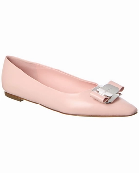 Jog Mode Ferragamo New Vara Leather Ballet Flat