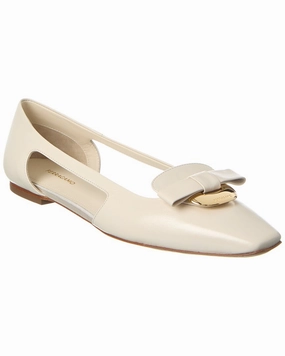 Garden Step Ferragamo Terea Leather Flat