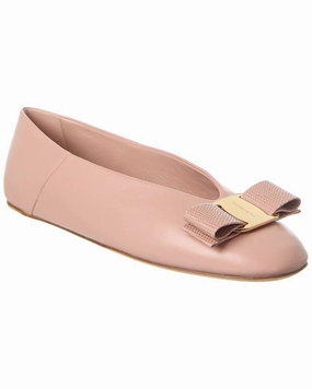 Cozy Design Show Night Ferragamo Vara Bow Leather Ballet Flat