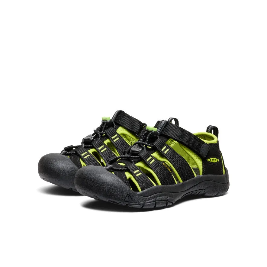 Big Kids' Newport H2  |  Black/Lime Green Textured Insole Energy Return Midsoles