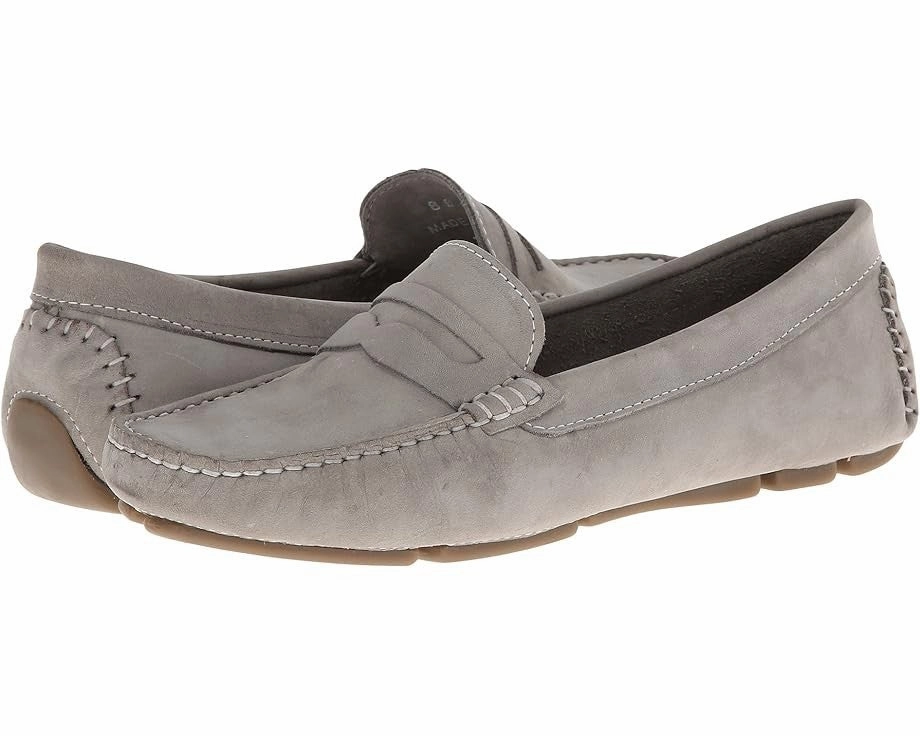 Slip Guard Massimo Matteo Penny Keeper Loafers Women's Gray Nubuck Moc Toe Casual ZOGG982