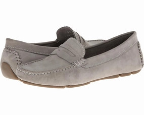 Slip Guard Massimo Matteo Penny Keeper Loafers Women's Gray Nubuck Moc Toe Casual ZOGG982
