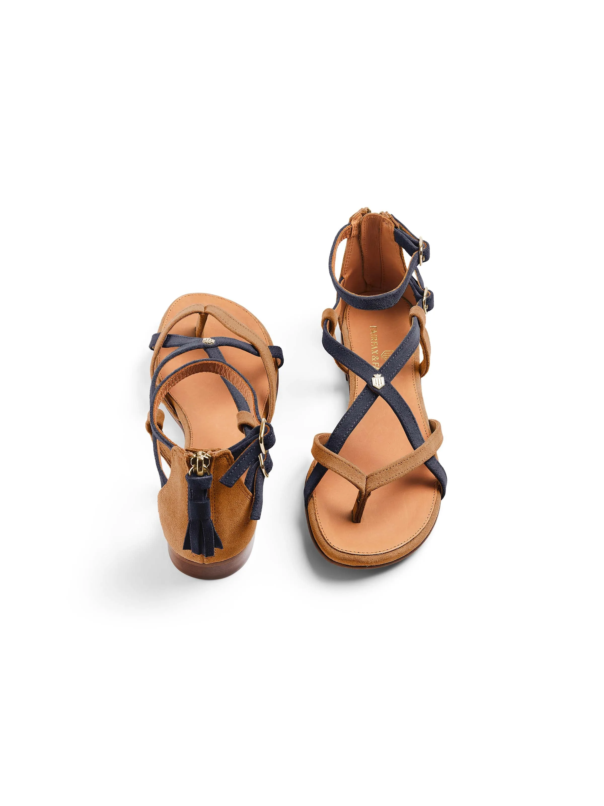 Brancaster - Tan & Navy Adjustable Strap System
