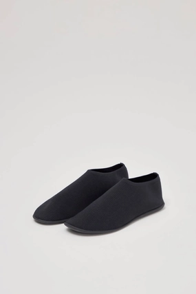 Soft Flat Slipper Shoes In Black Sport Mode Odor Control Footwear