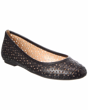 Country Glow French Sole Leyla Laser Cut Leather Flat