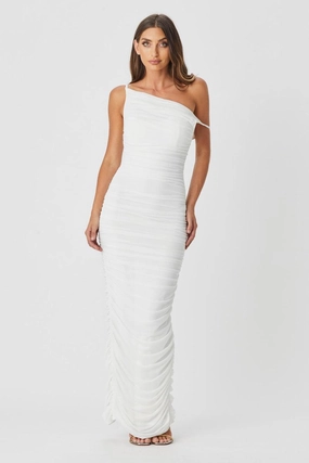 Kaia Dress - White Clean Aesthetic Trend Glow