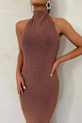 french chic Pure Elegance Aurora Gown - Bronze Gold