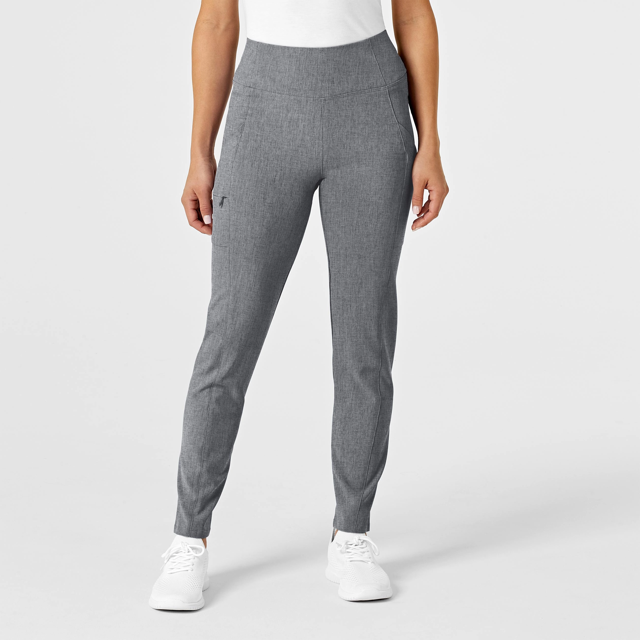 StaticDissipativeFabric Modern Cut RENEW Women's High Waist Power Pant - Grey Heather