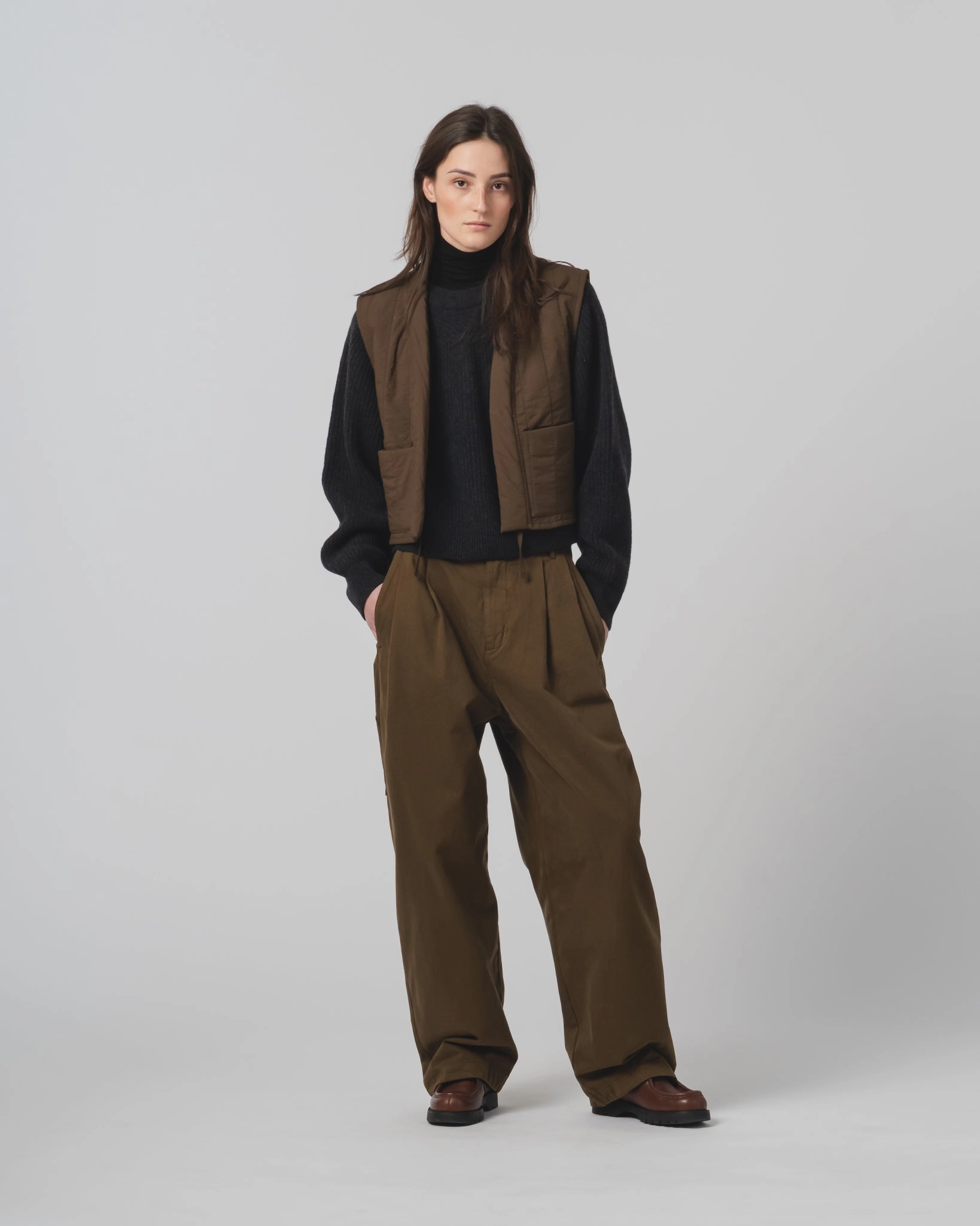 G.o.D Cork Vest Quilted Cotton Java Brown Rugged Gear sunset