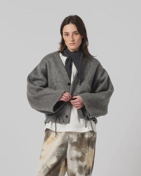 suitable for autumn festivals G.o.D Reactor Jacket Mohair Fleece Asphalt