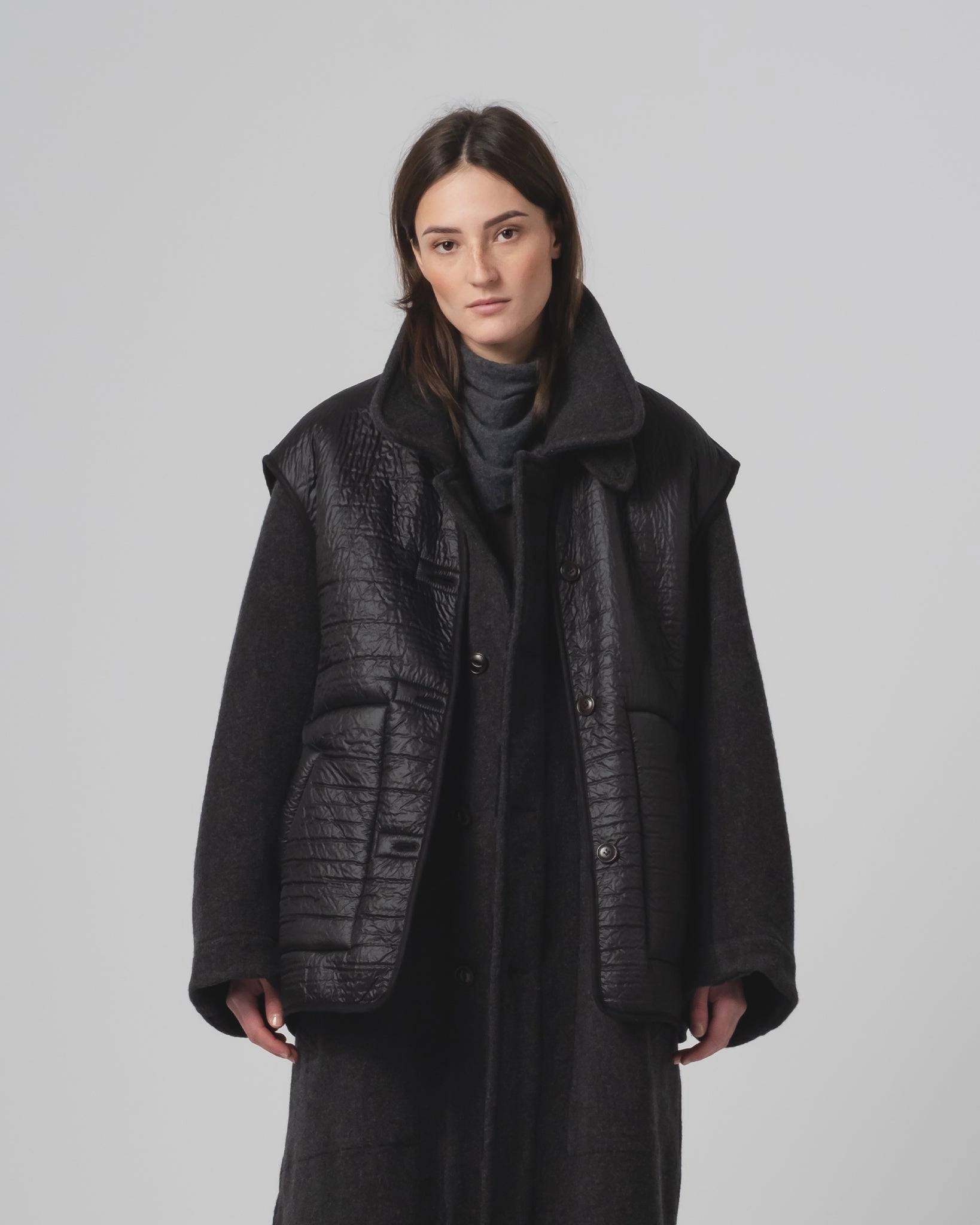 G.o.D Ridge Vest Piumino Nylon Black Cold Day Wear Chilly Wear