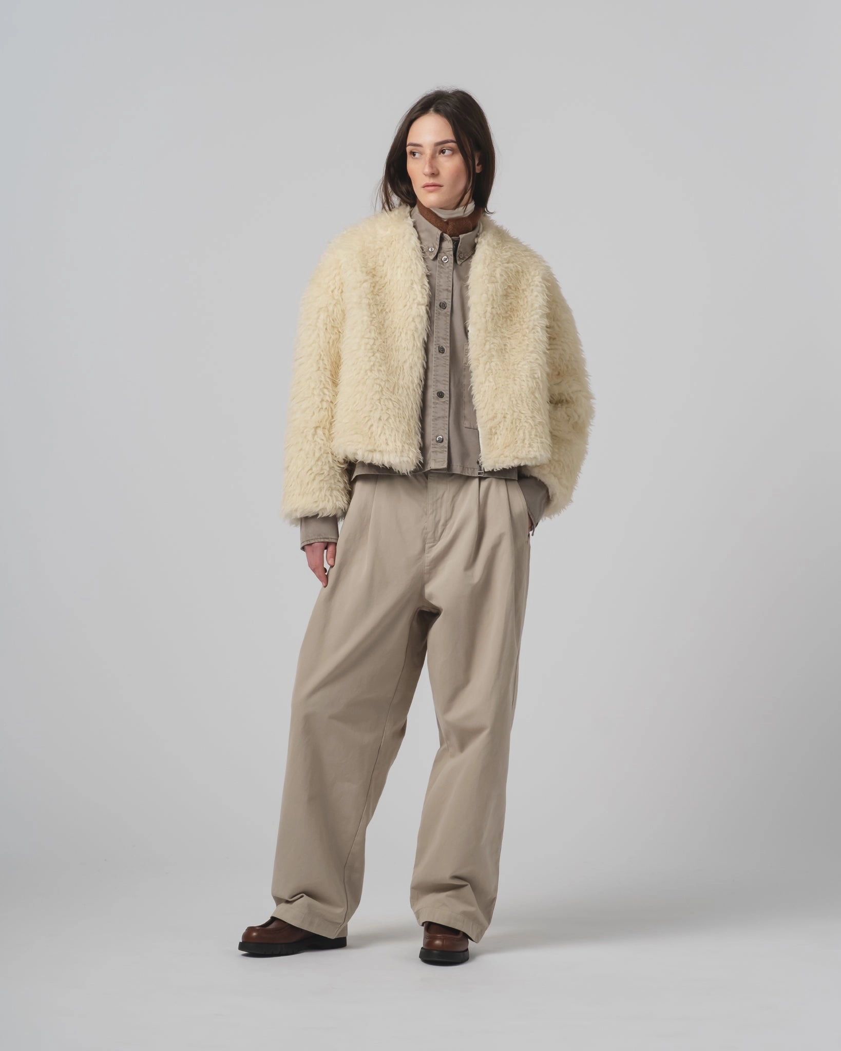 Engineer G.o.D Shetland Jacket Alaska Fluff Ecru