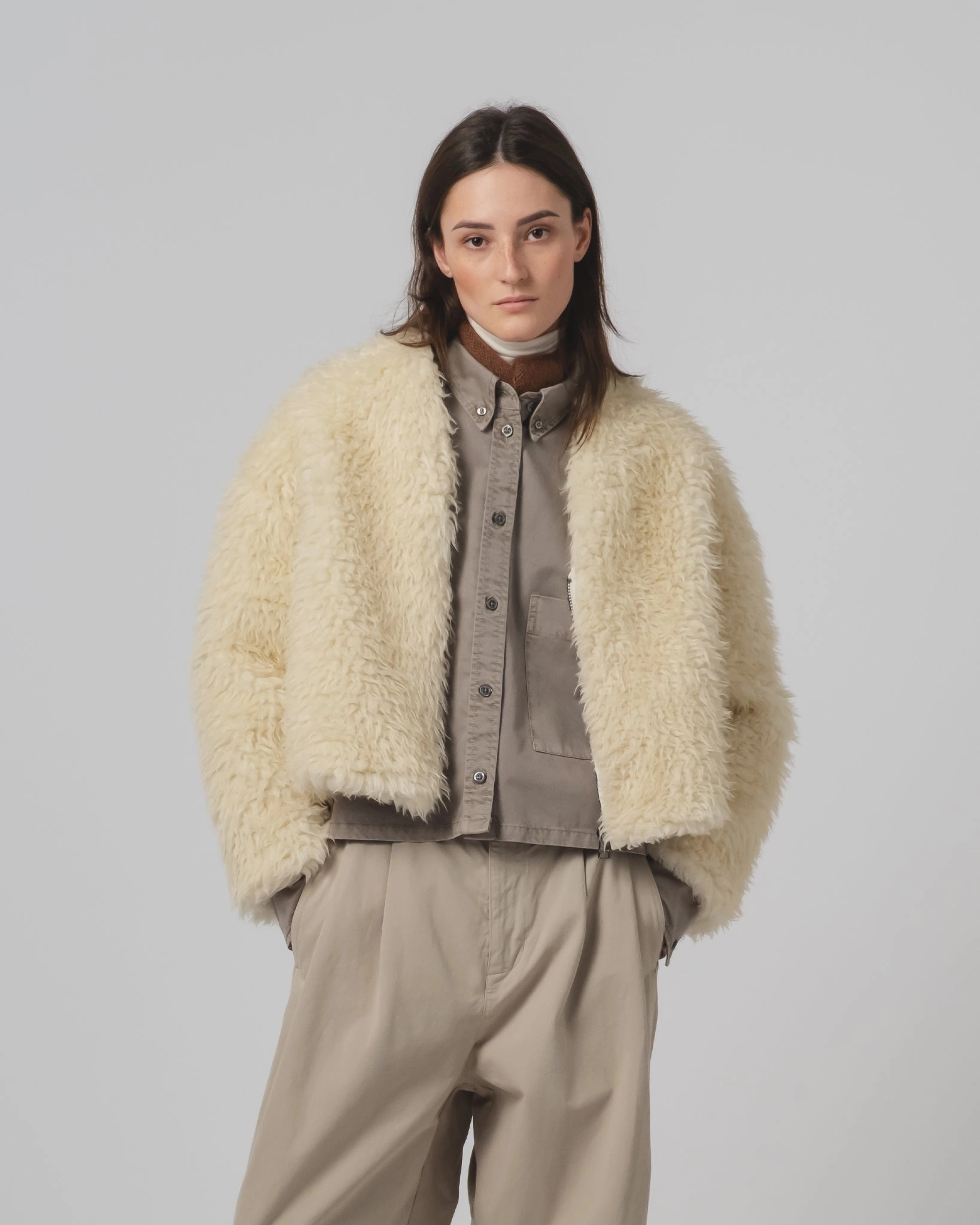 G.o.D Shetland Jacket Alaska Fluff Ecru Confidence booster