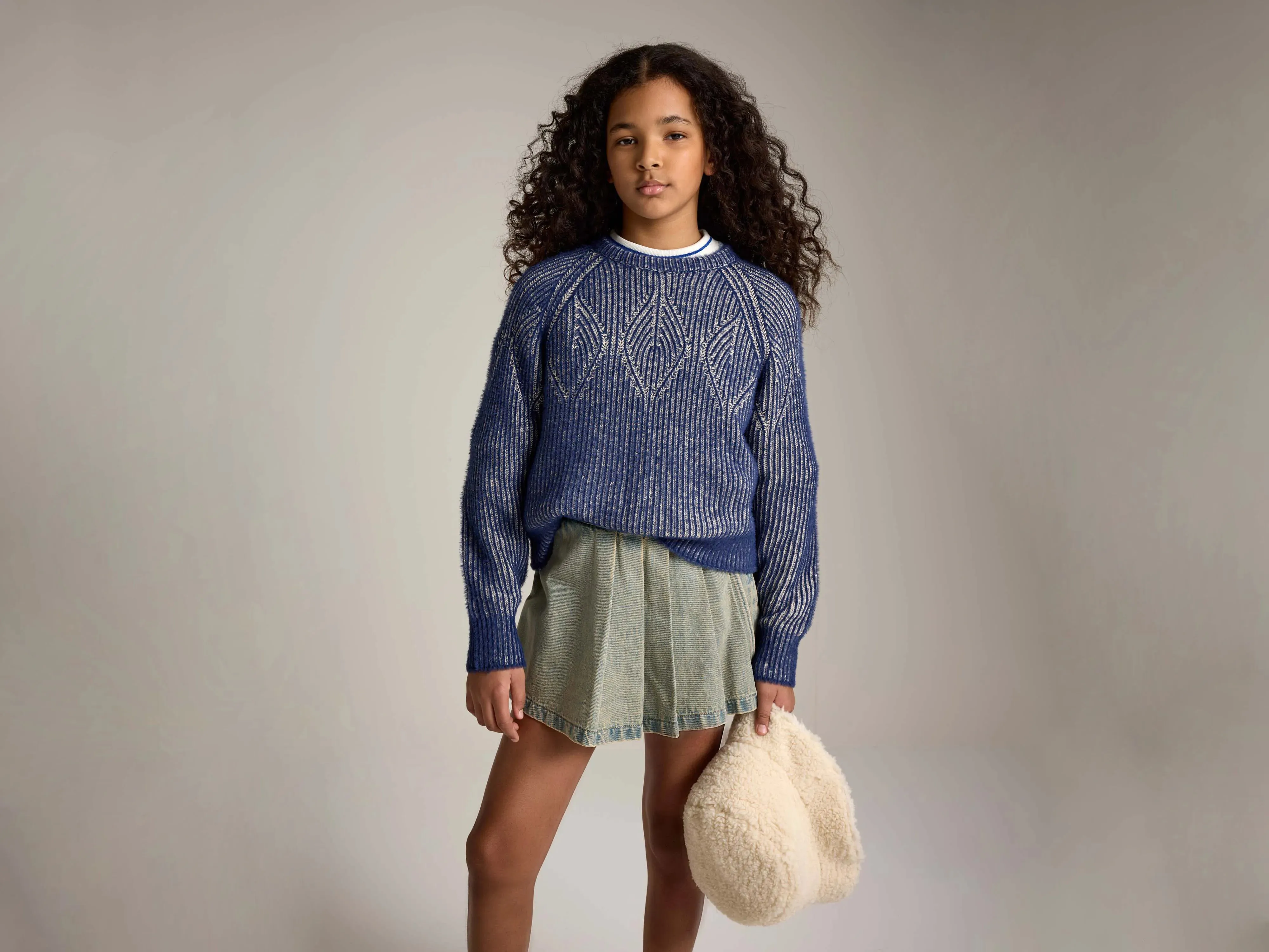 Water Repellent Finish Geaf fuzzy sweater (252 / G / COMBO A)