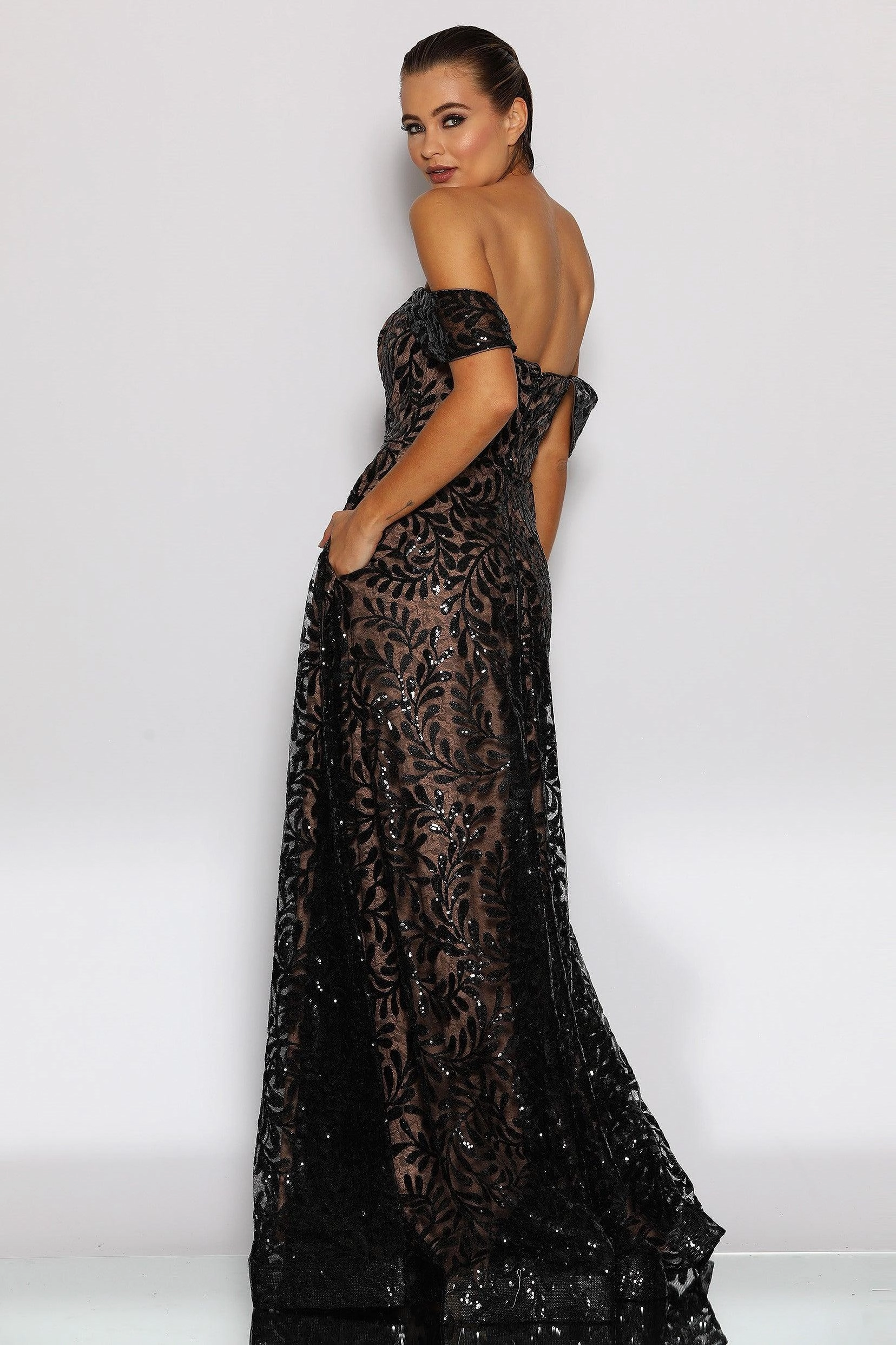 Gemma Gown - Black/Nude DurableStitching Flattering Shape Design