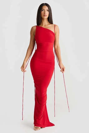 Gia Gown - Red Texture Edge