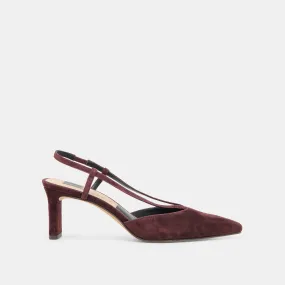 Elegant Stiletto Shoes GINAY HEELS MULBERRY SUEDE