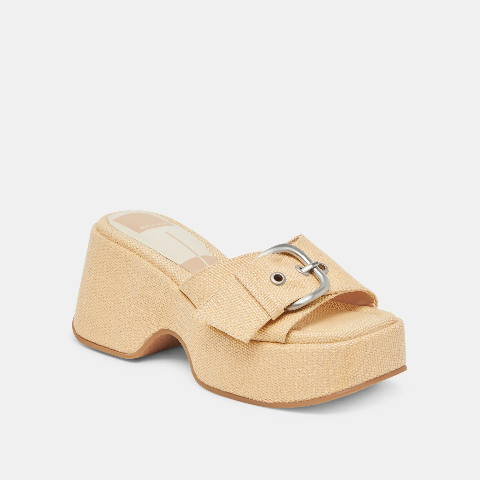 GISEL HEELS LT NATURAL WOVEN RAFFIA Comfortable Wedding Shoes