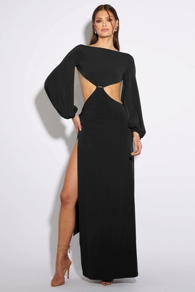 Gisele Gown - Black Casual-Look Fashion-Forward Fit