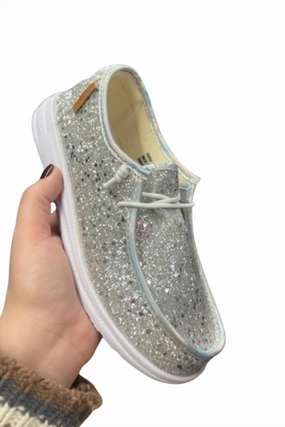 Glitter Kayak Shoes (A) In Light Blue Casual Comfort Summer cool