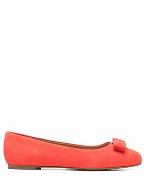 Ferragamo Logo-Plaque Ballerina Shoes Winery Mood Show Glow