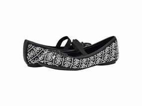 Guess Kairo Ballet Flat  Black Satin Round Toe Comfort Slip-On ZPO3926 Breathable mesh Closed Toe