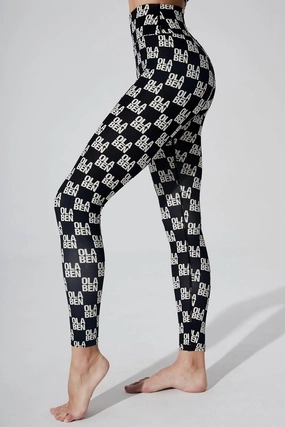 Hazel Monogram Legging - Monogram Black Weekend Outfit Casual Wear