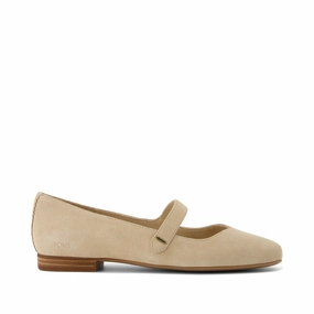 Bianca Natural Suede Flat Island Glow Comfortable Walking Flats