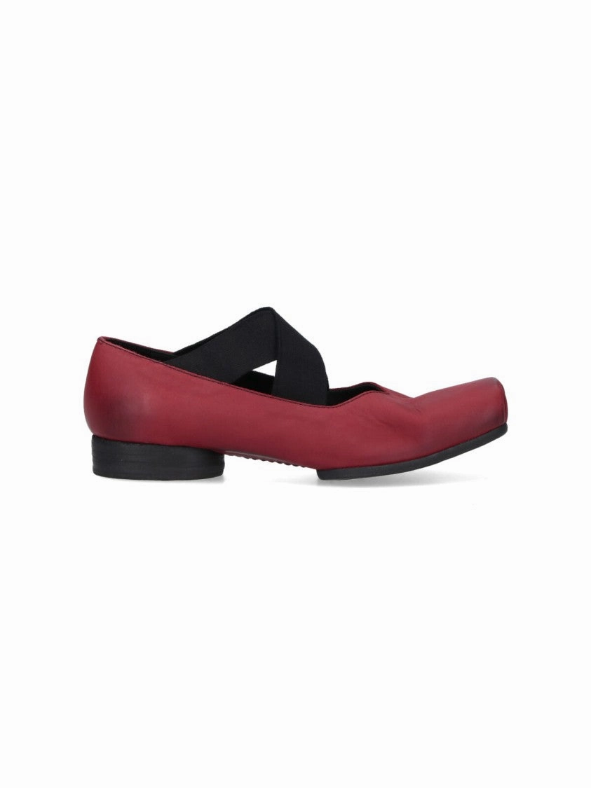 Heeled Ballerinas ?C Red Easy Movement Relaxed Design