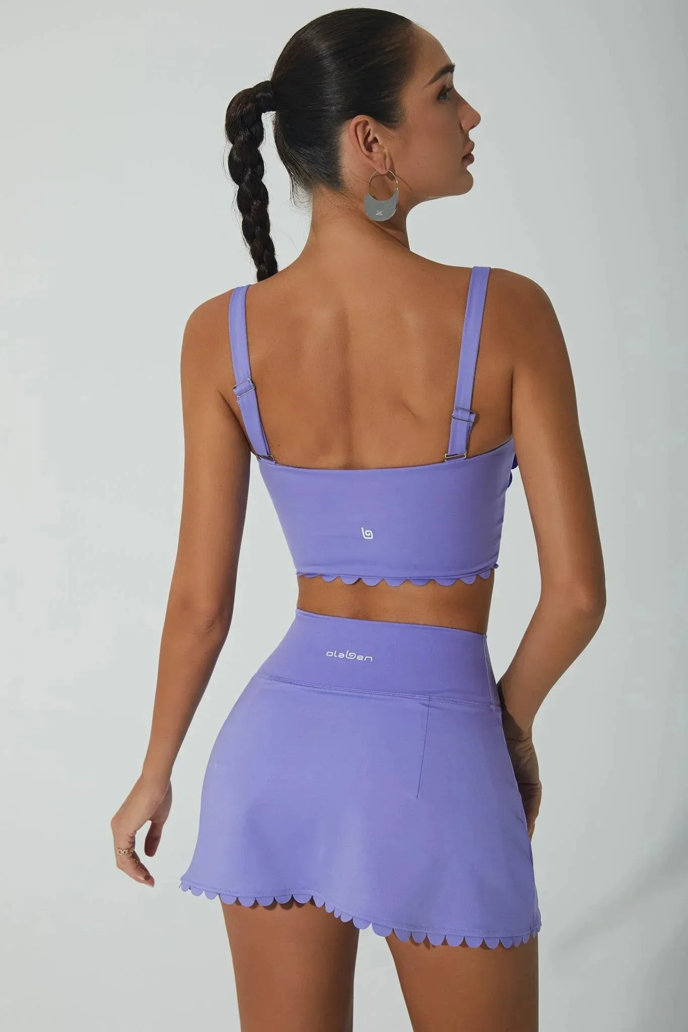 Petite size seams Green fitness wear Helena Bra - Very Peri