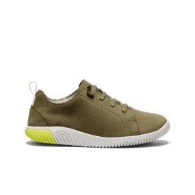 Slip Resistant Outsole Anti blister Big Kids' KNX Leather Sneaker  |  Martini Olive/Evening Primrose