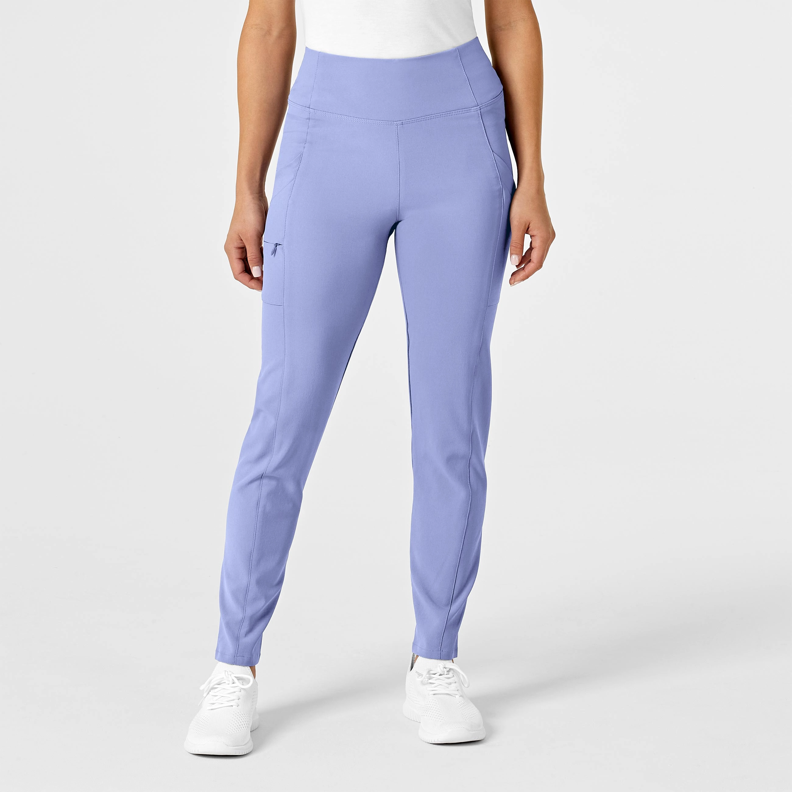 RENEW Women's High Waist Power Pant - Ceil Blue MachineWashableFabric Durable Hem