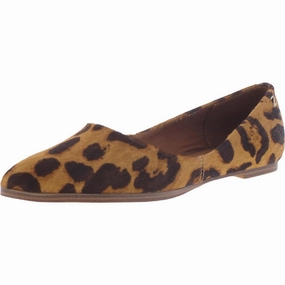 Hill Womens Calf Hair Animal Print Pointy-Toe Flats Reunion Walk