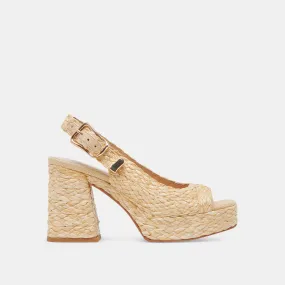 FLORES HEELS NATURAL RAFFIA Quality