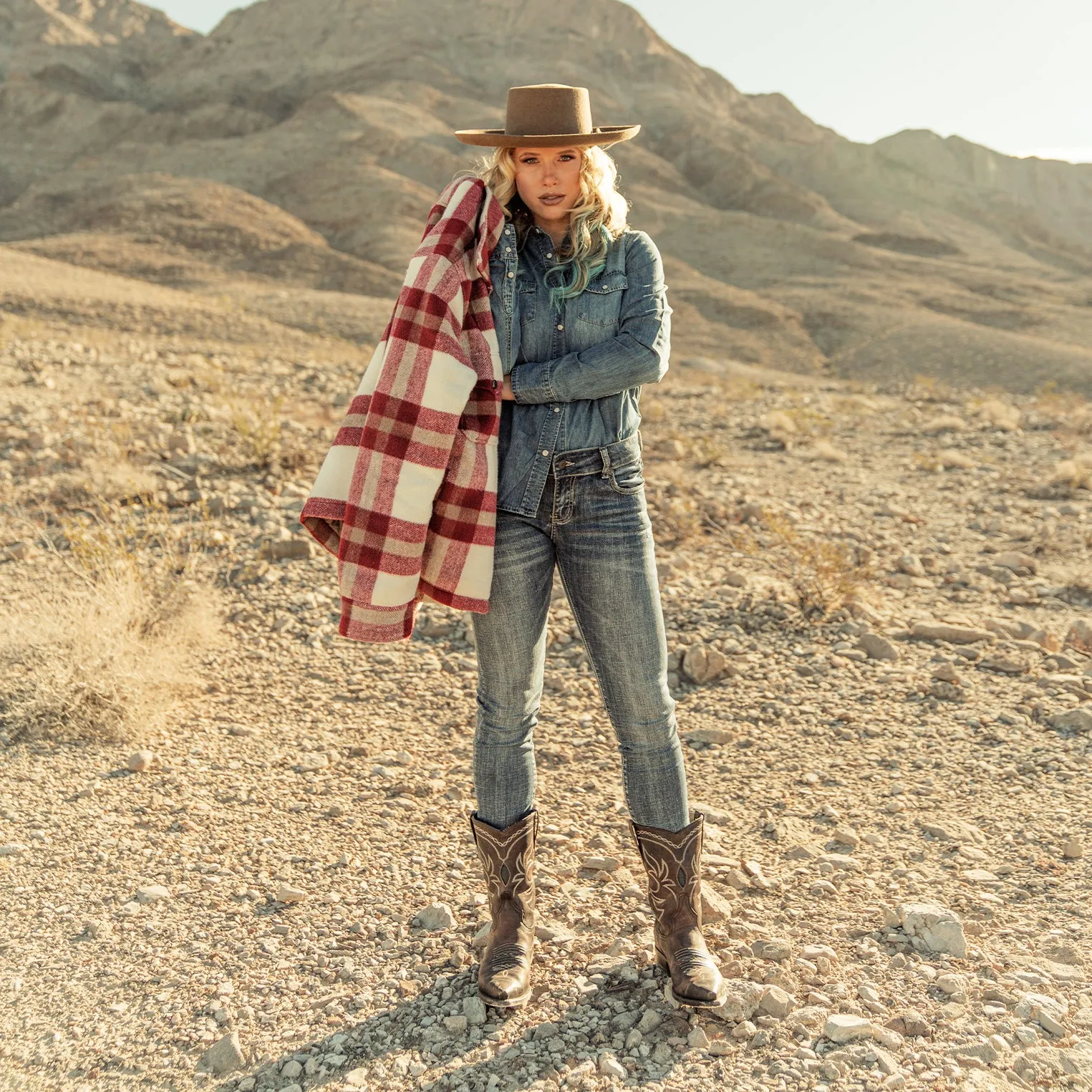 Iris Mid-Calf Embroidered Boot Tough Fit Abrasion Resistant Material