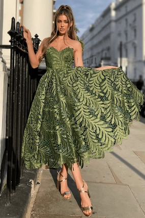 Versatile Style Versatile Layer Jadore JX5031 Sandra Dress - Olive