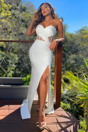 Fine Details Jadore JX5062 Gown - White