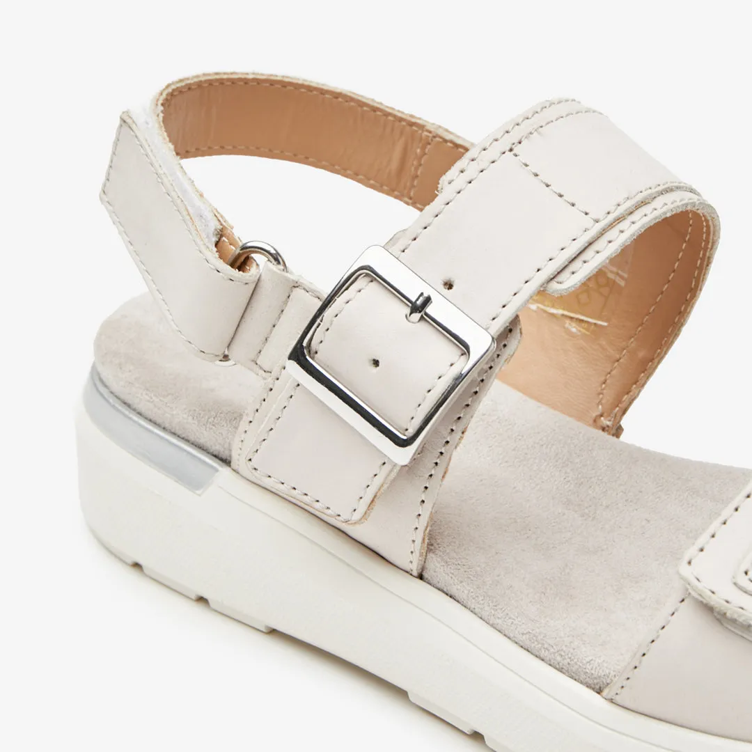 Velcro straps Jean Women's Leather Strappy Sandal