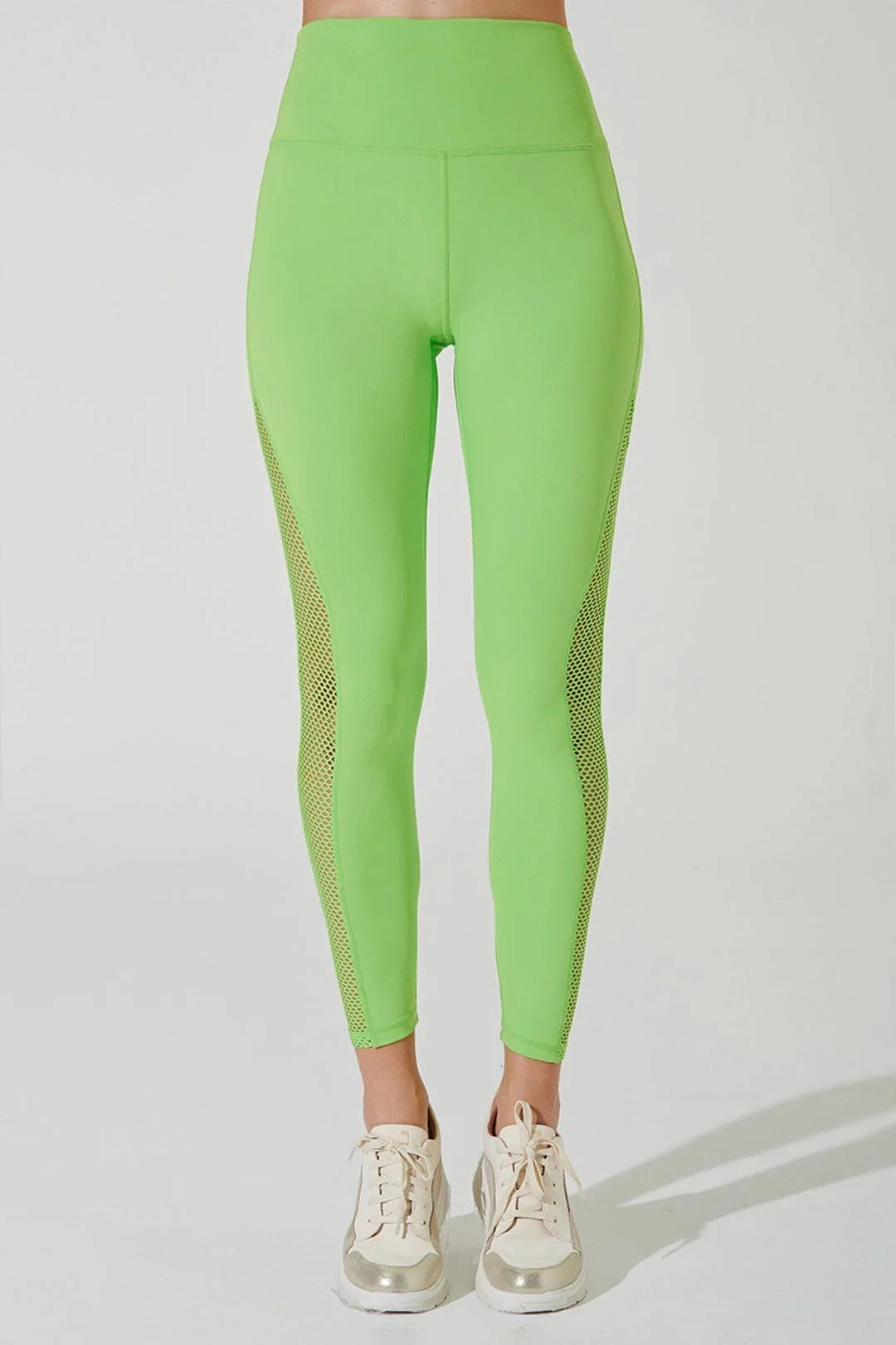 Wrinkle Resistant Outdoor Lover Modern Performance K'Halessi Mesh Legging - Floures Green