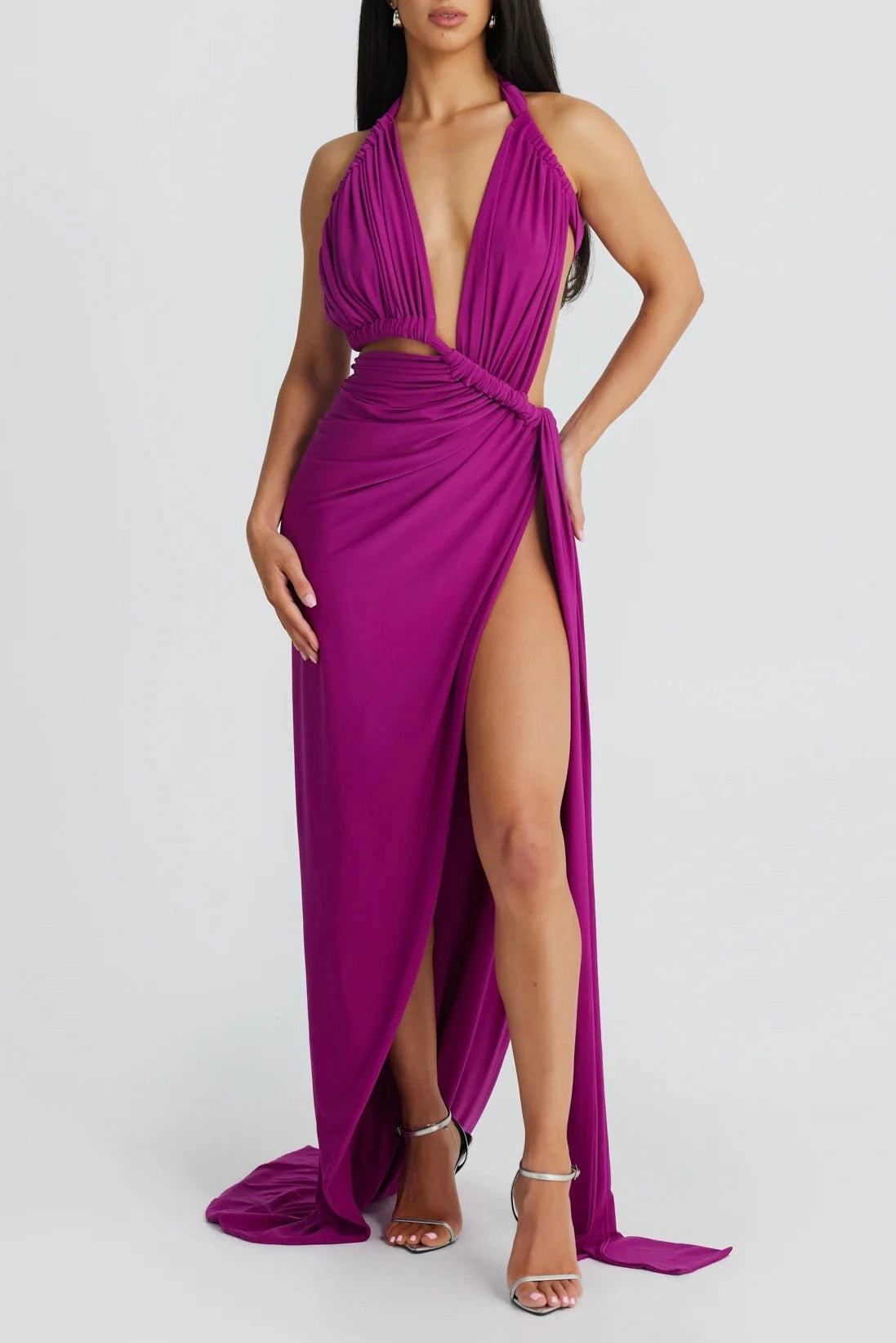 Kailani Gown - Purple Gentle Texture
