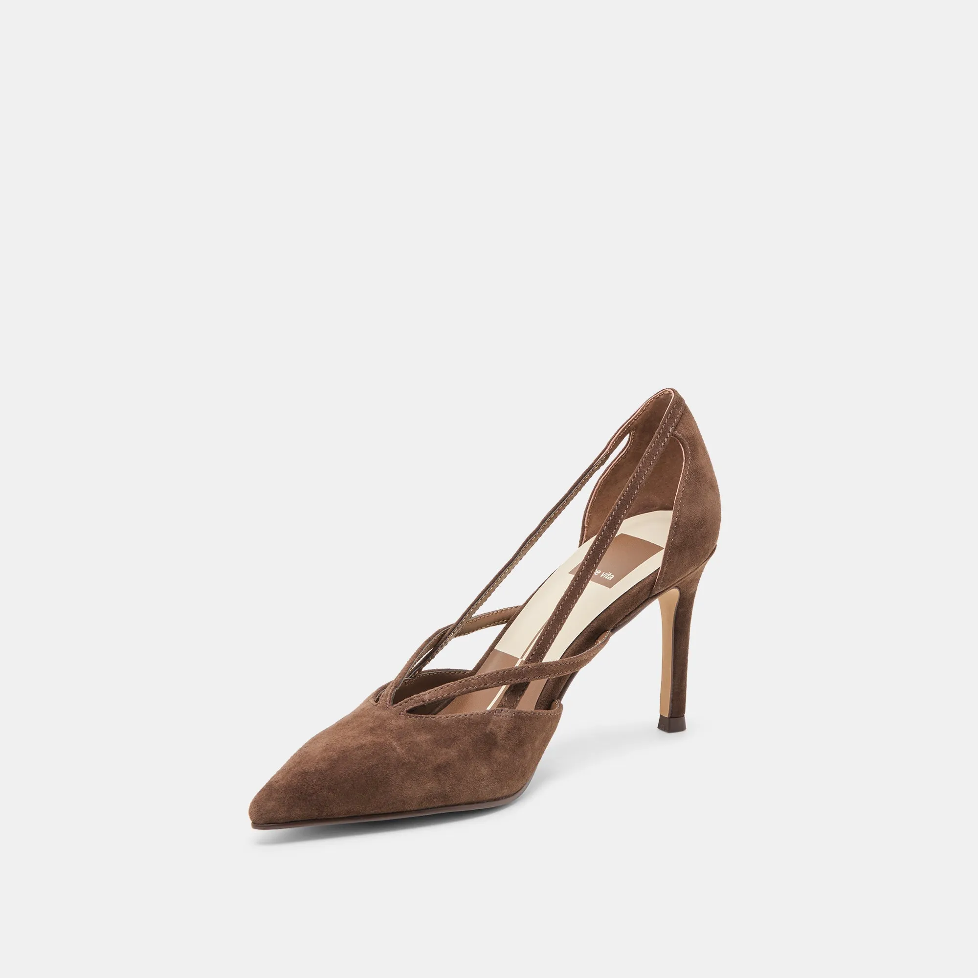 KAINE HEELS DK BROWN SUEDE Signature Touch